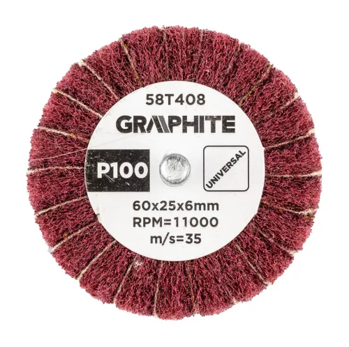 Graphite Csapos lamellás korong, 60x25x6mm, P100