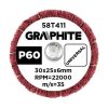 Graphite Csapos lamellás korong, 30x25x6mm, P60