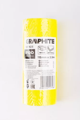 Graphite Csiszolópapír tekercs 2,5mx115mm, P100