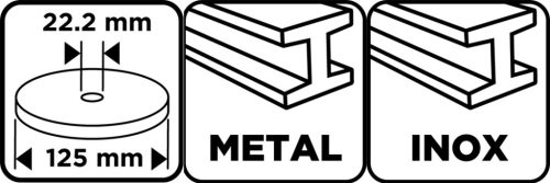 Graphite Tisztítókorong szilikon karbidos műanyag szálakkal, fémcsiszoláshoz, 125x14x22,2mm, sarokcsiszolókhoz