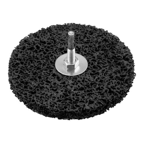 Graphite Tisztítókorong szilikon karbidos műanyag szálakkal, fémcsiszoláshoz, 125x14x6mm, csapos, fúrógépekhez