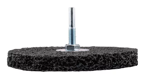 Graphite Tisztítókorong szilikon karbidos műanyag szálakkal, fémcsiszoláshoz, 125x14x6mm, csapos, fúrógépekhez