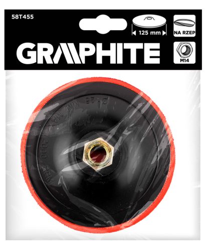 Graphite Rugalmas csiszolótányér, tépőzáras, 125mm, M14