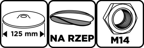 Graphite Rugalmas csiszolótányér, tépőzáras, 125mm, M14