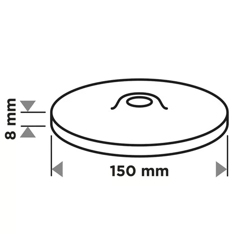 Graphite Rugalmas csiszolótányér, tépőzáras, 150x8mm, M14