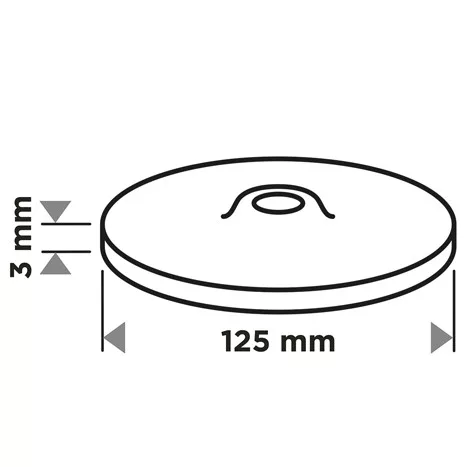 Graphite Rugalmas csiszolótányér, 125x3mm, M14