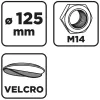 Graphite Rugalmas csiszolótányér, 125x3mm, M14
