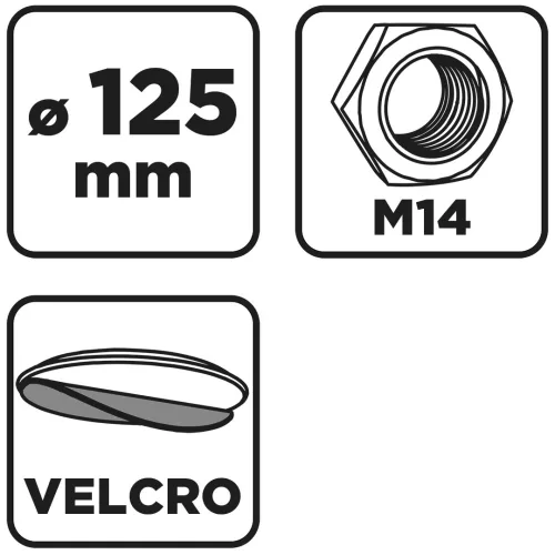Graphite Rugalmas csiszolótányér, 125x3mm, M14