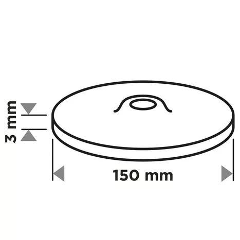 Graphite Rugalmas csiszolótányér, 150x3mm, M14