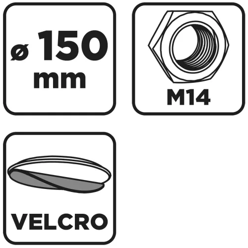 Graphite Rugalmas csiszolótányér, 150x3mm, M14