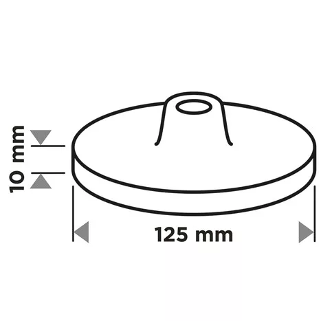 Graphite Rugalmas csiszolótányér, tépőzáras, 125x10mm, M14