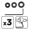 Graphite Mélységütköző készlet fúrókhoz, imbuszkulccsal, 3db