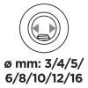 Graphite Mélységütköző készlet fúrókhoz, imbuszkulccsal, 8db