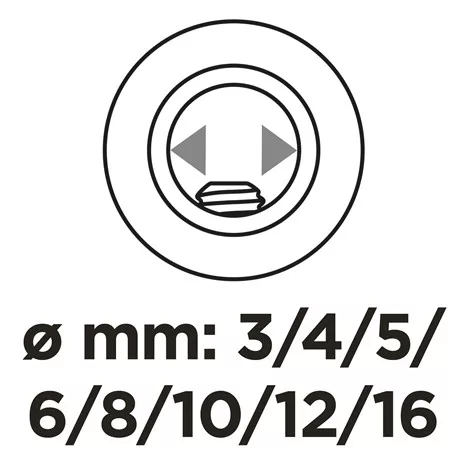 Graphite Mélységütköző készlet fúrókhoz, imbuszkulccsal, 8db