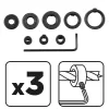 Graphite Mélységütköző készlet fúrókhoz, imbuszkulccsal, 8db