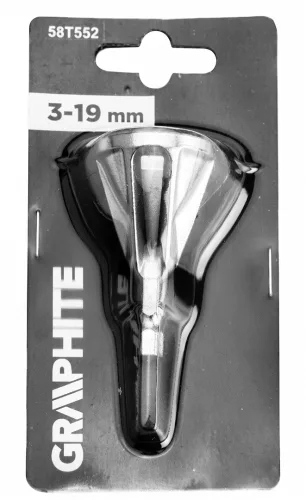 Graphite Külső sorjázó élletörő, 3-19mm, 1/4"-os szár, 50mm
