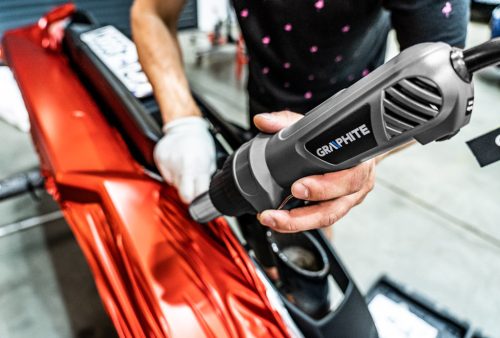 Graphite Hőlégfúvó 2000W, egyenes markolat, hőfokszabályzós I: 350ºC, II: 550ºC