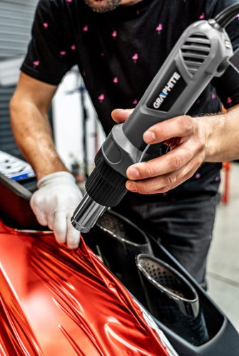 Graphite Hőlégfúvó 2000W, egyenes markolat, hőfokszabályzós I: 350ºC, II: 550ºC