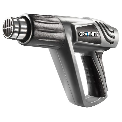 Graphite Hőlégfúvó 2000W, hőfokszabályzós I:25C, II: 80-600C, III: 80-600C, kofferben 5db kiegészítővel