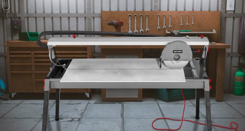 Graphite Csempevágó gép 1200W, 230X25,4mm-es tárcsa, 1000mm vágáshossz, vízhűtés