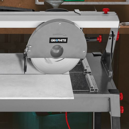 Graphite Csempevágó gép 1200W, 230X25,4mm-es tárcsa, 1000mm vágáshossz, vízhűtés