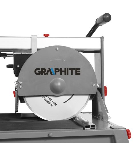 Graphite Csempevágó gép 1500W, 250X25,4mm-es tárcsa, 1200mm vágáshossz, vízhűtés