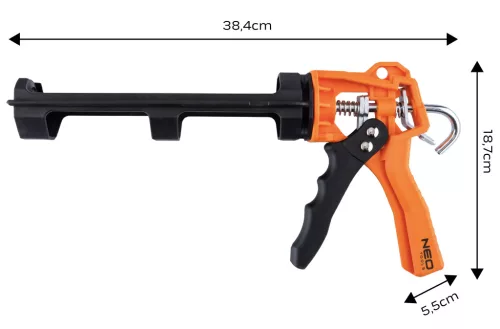 Neo Tools Kinyomópisztoly 230mm, erősített, műanyag