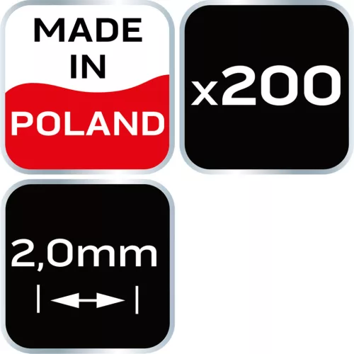 Neo Tools Hézagoló-, fugakereszt - 2mm, 200db