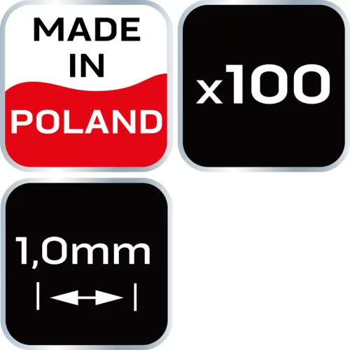 Neo Tools Hézagoló-, fugakereszt körmerevítéssel 1,0mm, 100db