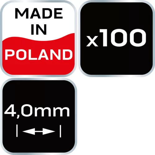 Neo Tools Hézagoló-, fugakereszt körmerevítéssel 4,0mm, 100db