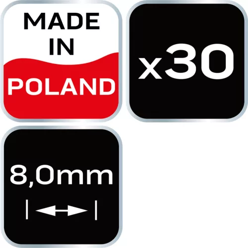 Neo Tools Hézagoló-, fugakereszt T 8,0mm, 30db