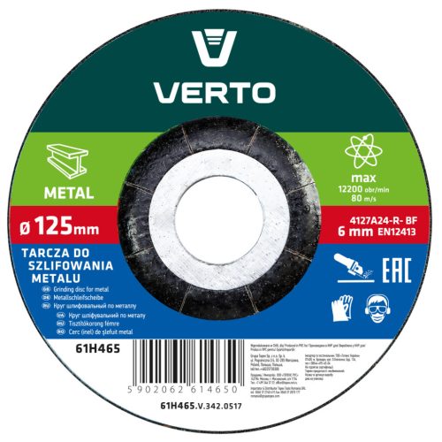 Verto Tisztítókorong fém 125x5