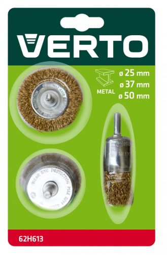 Verto csapos drótkefe készlet 3r.