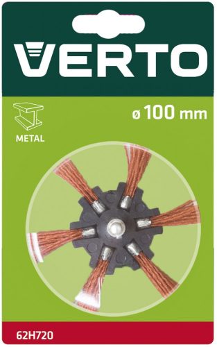 Verto kefe csapos 100mm műanyag szálas