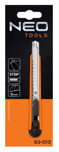 Neo Tools Törhető pengés kés 9mm, fém vezetősín