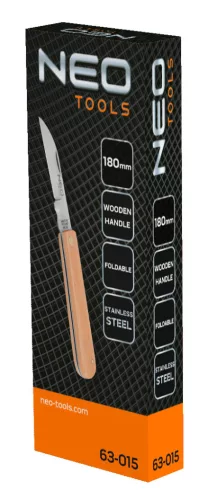 Neo Tools Összecsukható kés fa nyéllel