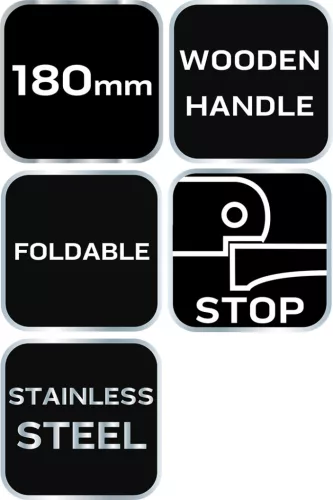 Neo Tools Összecsukható kés fa nyéllel