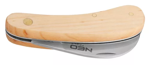 Neo Tools Összecsukható hajlított pengés kés fa nyéllel