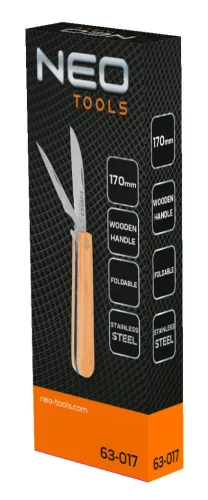Neo Tools Összecsukható dupla pengés kés fa nyéllel