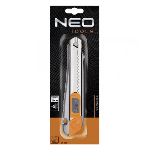 Neo Tools pvc vágókés 18mmfémbetétes, tördelhető pengés