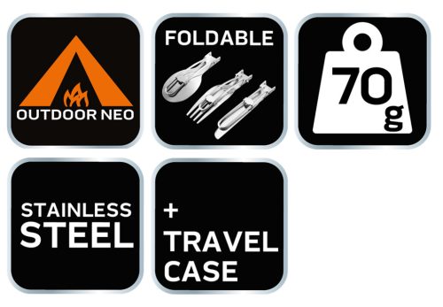 Neo Tools Kemping evőeszközkészlet 3 részes