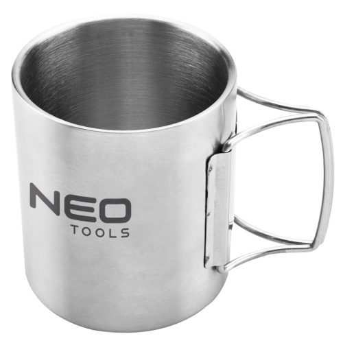 Neo Tools Kemping bögre 320ml, duppla fal, behajtható fogantyú