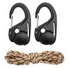 Neo Tools Rugós kötélfeszítő karabíner + paracord kötél(3,5mmx1,5m) készlet, 3db