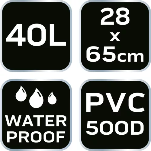 Neo Tools Vízálló hátizsák, PVC, 28X65cm, 40L