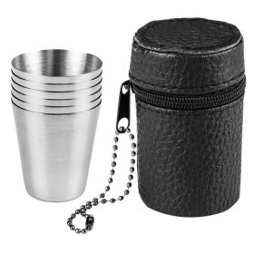 Neo Tools Kemping pohárkészlet, rozsdamentes, 6db, tokkal