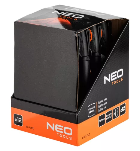 Neo Tools Univerzális kés tokkal, 22cm, 3CR13 penge, 2komponensű nyél