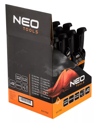 Neo Tools Univerzális kés tokkal, 22cm, 3CR13 penge, 2komponensű nyél