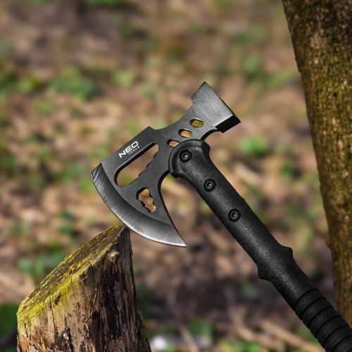 Neo Tools Taktikai balta, rozsdamentes acél fej, üvegszálas nyél, kalapács és kulcs funkciókkal gyöngyvászon övtokkal