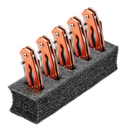 Neo Tools Összecsukható kés, 3CR13 penge, 6.5cm pengehossz, 16cm nyitott hossz, rendelési egység: 5db