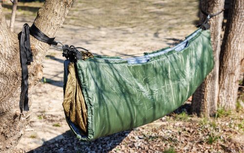 Neo Tools Függőágy, 221x105cm, pamut-poliészter, szakadásgátló szövet, 4 kampóval